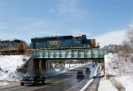 CSXT 1712 Leads M426's Power at Broadway in South Portland